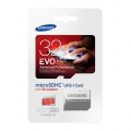 MicroSD 32GB  Samsung Class 10 EVO+; U1, R/W 80/20 MB/s с адаптером